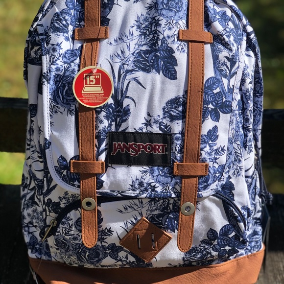 Jansport Bags Jansport Baughman White Artist Rose Backpack Poshmark